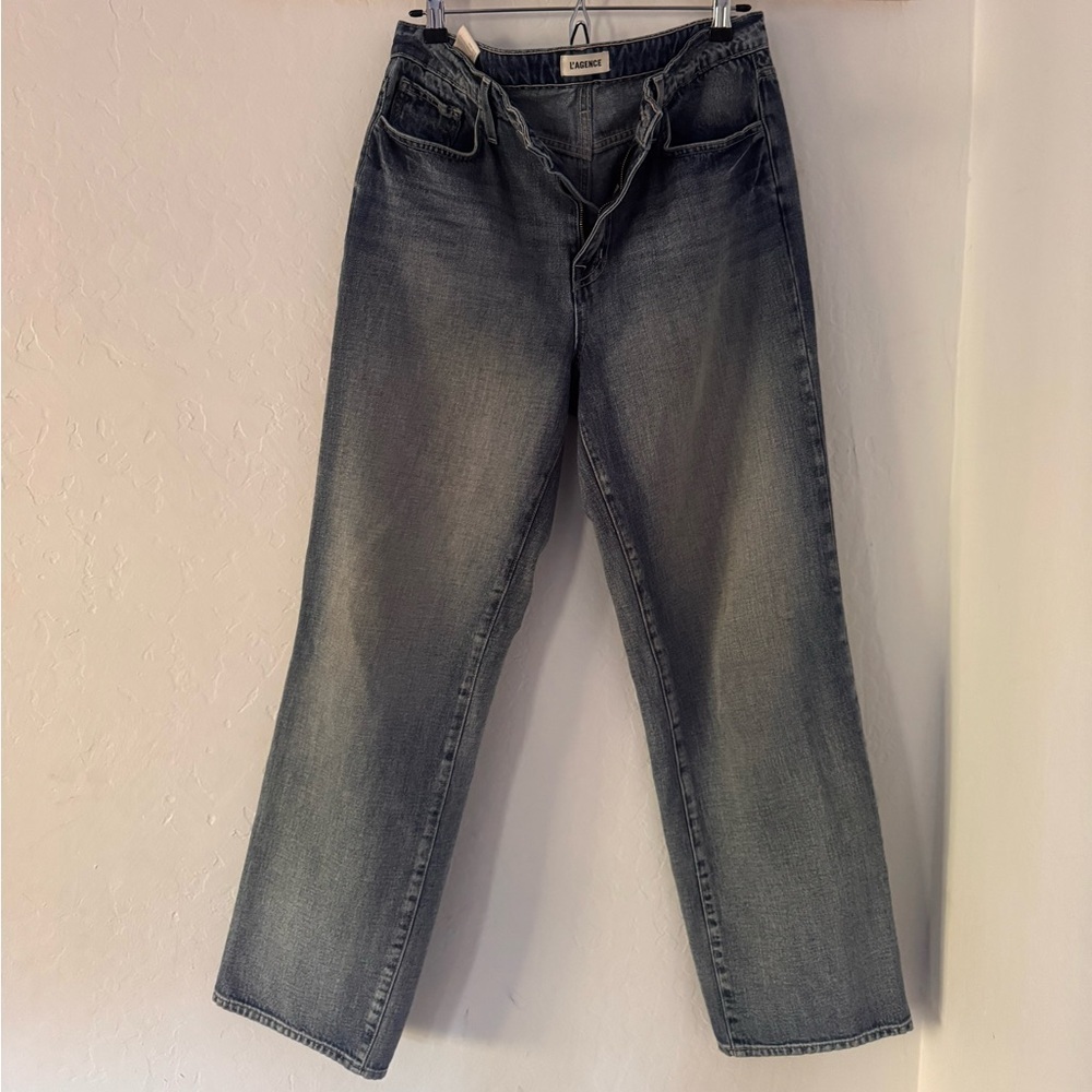 L’agence Faded Blue Wide Leg Jeans 0051